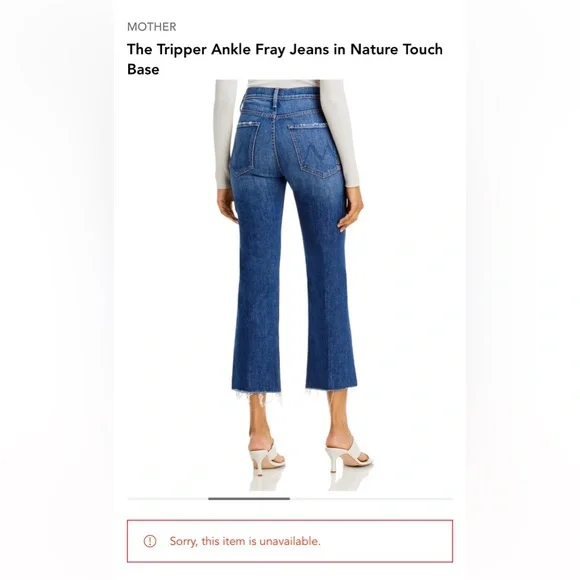 Mother Tripper Ankle Fray in Nature Touch Base Color Jeans